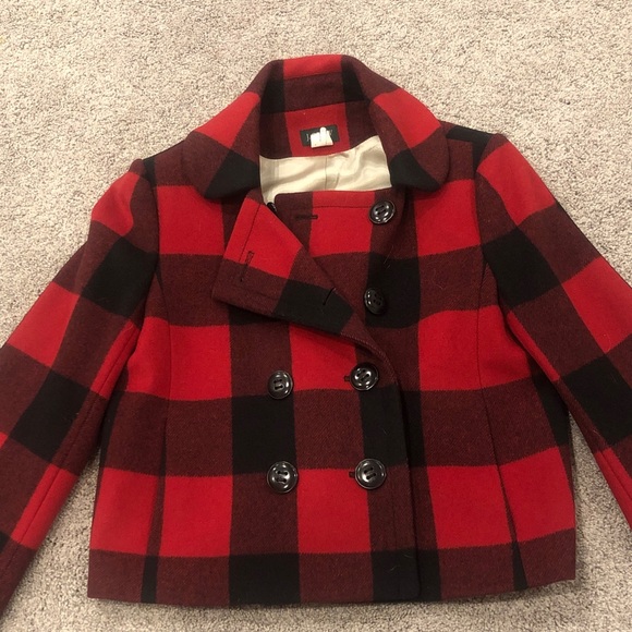 J. Crew Jackets & Blazers - J Crew Vintage Red and Black Buffalo Plaid Women’s Cropped Jacket Size 12